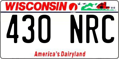 WI license plate 430NRC