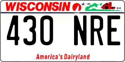 WI license plate 430NRE