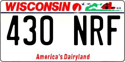 WI license plate 430NRF
