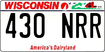 WI license plate 430NRR