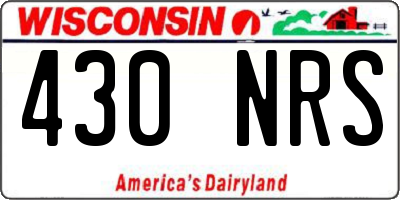 WI license plate 430NRS