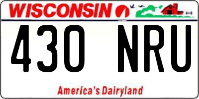 WI license plate 430NRU