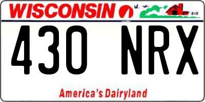 WI license plate 430NRX