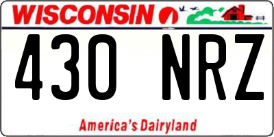 WI license plate 430NRZ