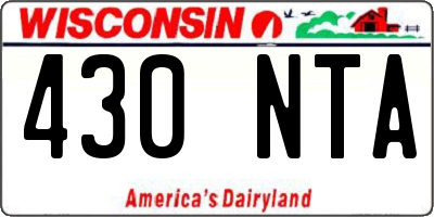 WI license plate 430NTA