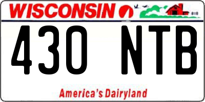 WI license plate 430NTB