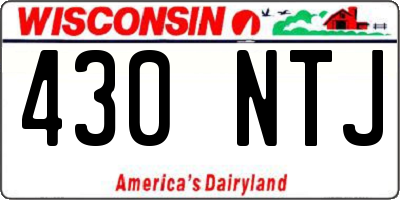 WI license plate 430NTJ