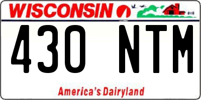 WI license plate 430NTM
