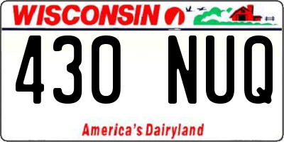WI license plate 430NUQ