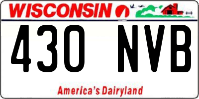 WI license plate 430NVB