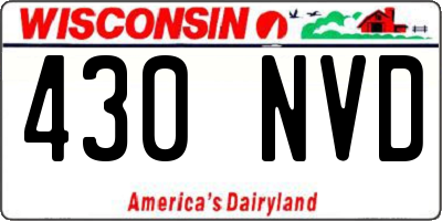 WI license plate 430NVD