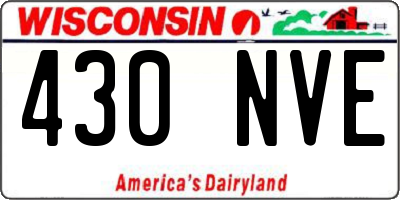 WI license plate 430NVE