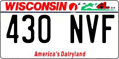 WI license plate 430NVF