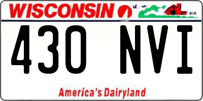 WI license plate 430NVI
