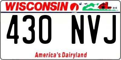 WI license plate 430NVJ