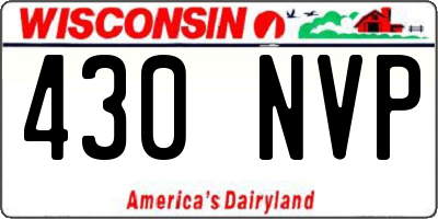 WI license plate 430NVP