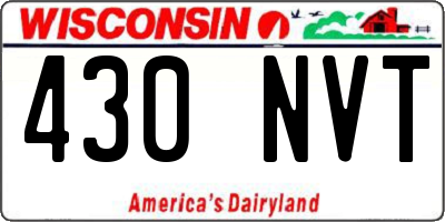 WI license plate 430NVT