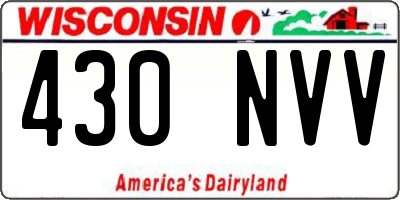 WI license plate 430NVV