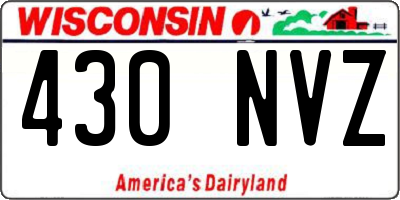 WI license plate 430NVZ