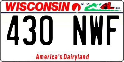 WI license plate 430NWF