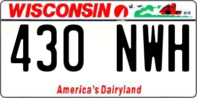 WI license plate 430NWH