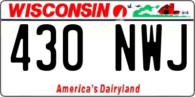WI license plate 430NWJ