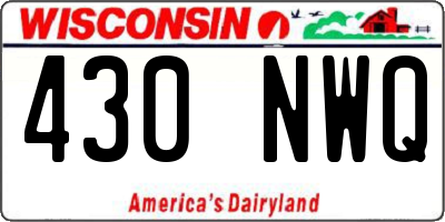 WI license plate 430NWQ