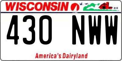 WI license plate 430NWW