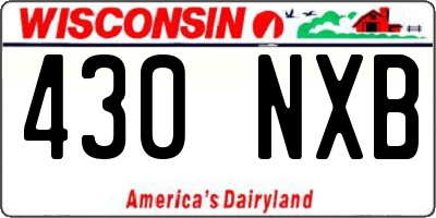 WI license plate 430NXB