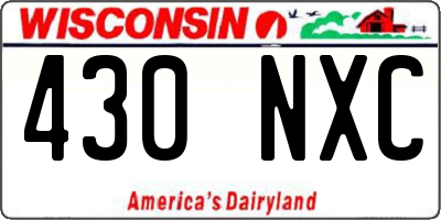 WI license plate 430NXC