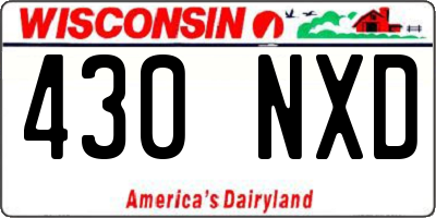 WI license plate 430NXD