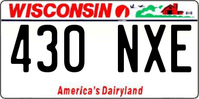 WI license plate 430NXE