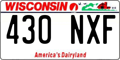 WI license plate 430NXF