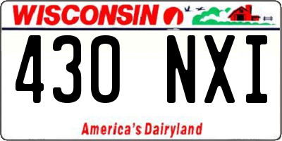 WI license plate 430NXI