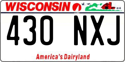 WI license plate 430NXJ