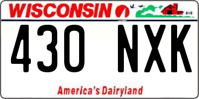 WI license plate 430NXK