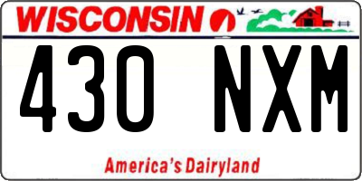 WI license plate 430NXM