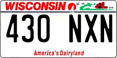 WI license plate 430NXN