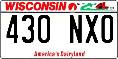 WI license plate 430NXO