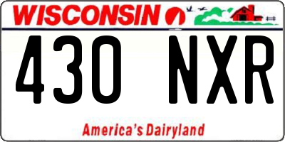 WI license plate 430NXR