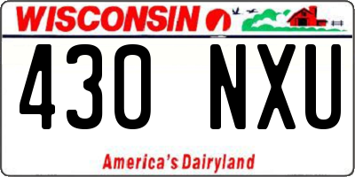 WI license plate 430NXU