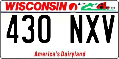 WI license plate 430NXV