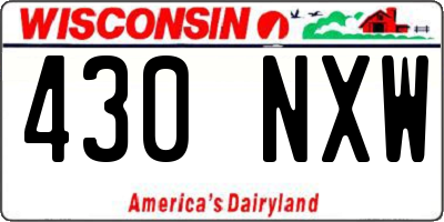WI license plate 430NXW