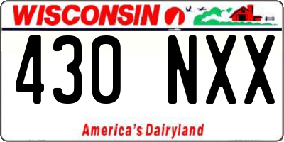 WI license plate 430NXX