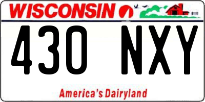 WI license plate 430NXY