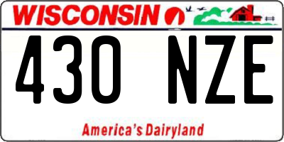 WI license plate 430NZE