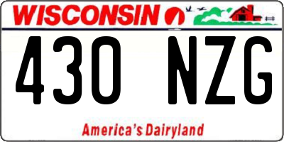 WI license plate 430NZG