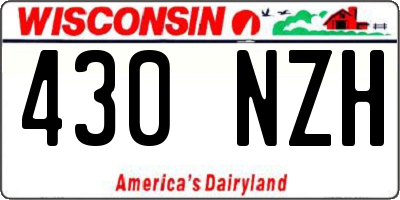 WI license plate 430NZH