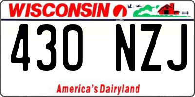 WI license plate 430NZJ