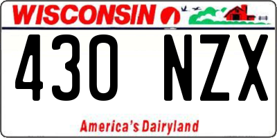 WI license plate 430NZX
